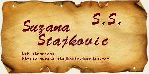 Suzana Stajković vizit kartica